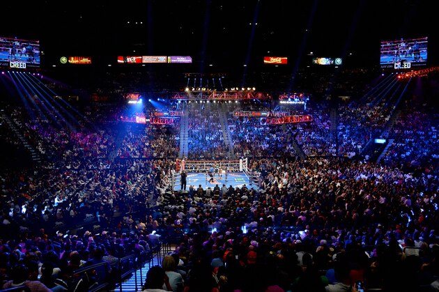 LAS VEGAS, NV - SEPTEMBER 12:  A general view shows the ring during the WBC/WBA welterweight title fight between Floyd Mayweather Jr. and Andre Berto at MGM Grand Garden Arena on September 12, 2015 in Las Vegas, Nevada. Mayweather retained his titles with a unanimous-decision victory.  (Photo by Ethan Miller/Getty Images)
