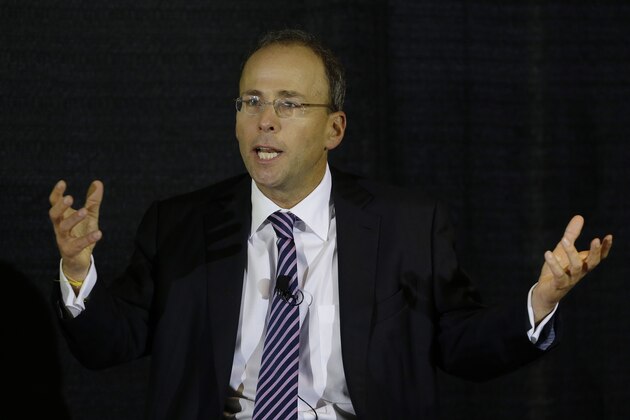 New England Patriots President Jonathan Kraft talks about the business of the NFL during a Bloomberg Business of Sports Discussion at the State Room Thursday, Oct. 2, 2014 in Boston. (AP Photo/Stephan Savoia)