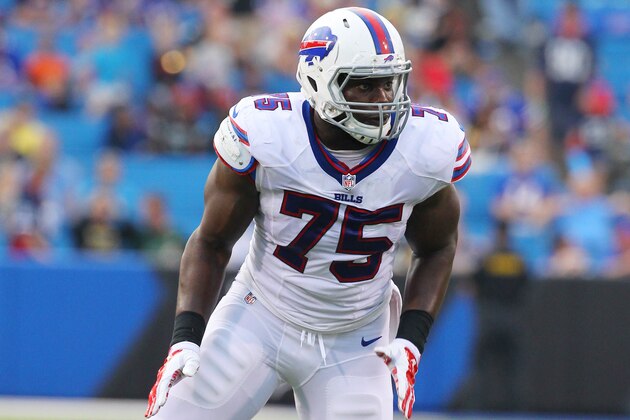 Buffalo Bills linebacker IK Enemkpali defends during the second half of a preseason NFL football game against the Pittsburgh Steelers on Saturday, Aug. 29, 2015, in Orchard Park, N.Y. (AP Photo/Bill Wippert)