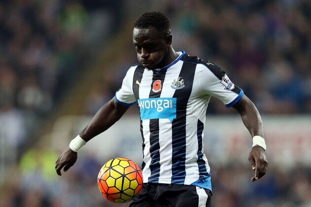 Newcastle United's Moussa Sissoko during their English Premier League soccer match between Newcastle United and Stoke City at St James' Park, Newcastle, England, Saturday, Oct. 31, 2015. (AP Photo/Scott Heppell)