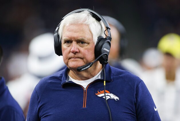 Aug 22, 2015; Houston, TX, USA; Denver Broncos defensive coordinator Wade Phillips during the game against the Houston Texans at NRG Stadium. Mandatory Credit: Troy Taormina-USA TODAY Sports