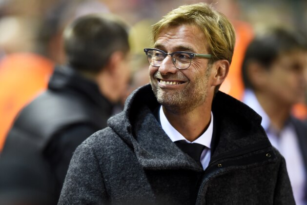 LIVERPOOL, ENGLAND - OCTOBER 22:  Jurgen Klopp the manager of Liverpool looks on during the UEFA Europa League Group B match between Liverpool FC and Rubin Kazan at Anfield on October 22, 2015 in Liverpool, United Kingdom.  (Photo by Michael Regan/Getty Images)