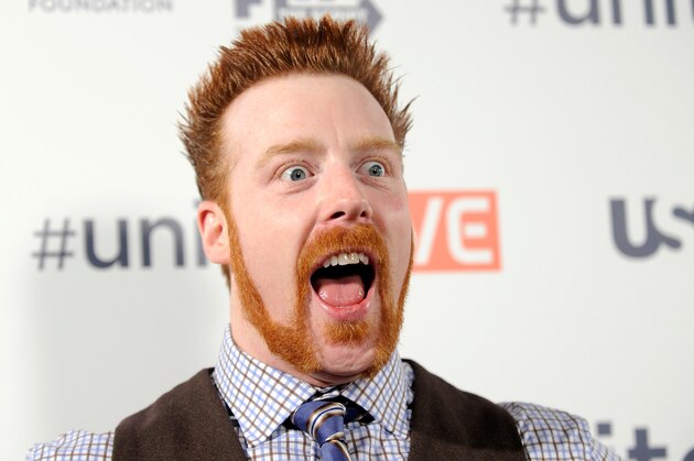 LAS VEGAS, NV - OCTOBER 03:  Professional wrestler Sheamus arrives at the 'UniteLIVE: The Concert to Rock Out Bullying' at the Thomas & Mack Center on October 3, 2013 in Las Vegas, Nevada.  (Photo by David Becker/Getty Images)