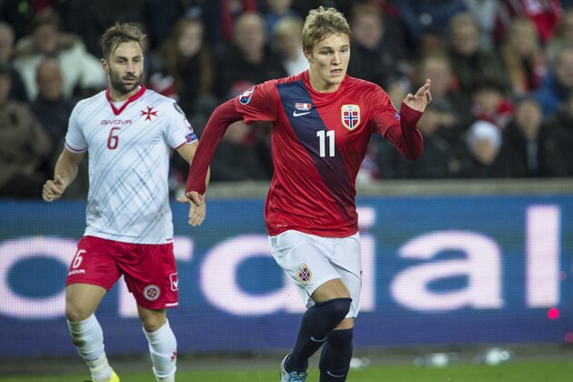 OSLO, NORWAY - OCTOBER 10: Martin Odegaard of Norway, Paul Fenech of Malta during the EURO 2016 Qualifier between Norway and Malta at the Ullevaal Stadion on October 10, 2015 in Oslo, Norway. (Photo by Trond Tandberg/Getty Images) OSLO, NORWAY - OCTOBER 10: Martin Odegaard of Norway, Paul Fenech of Malta during the EURO 2016 Qualifier between Norway and Malta at the Ullevaal Stadion on October 10, 2015 in Oslo, Norway. (Photo by Trond Tandberg/Getty Images)