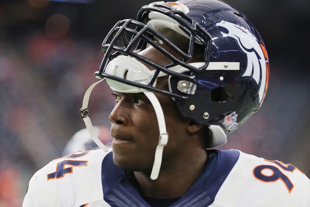 HOUSTON, TX - AUGUST 22:   DeMarcus Ware #94 of the Denver Broncos waits on the field before the start of their game against the Houston Texans at  NRG Stadium on August 22, 2015 in Houston, Texas.  (Photo by Scott Halleran/Getty Images)