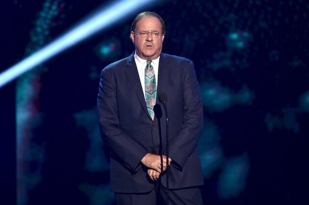 Chris Berman introduces the In Memoriam tribute at the ESPY Awards at the Nokia Theatre on Wednesday, July 16, 2014, in Los Angeles. (Photo by John Shearer/Invision/AP)