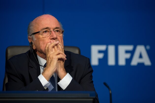 ZURICH, SWITZERLAND - JULY 20: FIFA President Joseph S. Blatter attends a press conference at the Extraordinary FIFA Executive Committee Meeting at the FIFA headquarters on July 20, 2015 in Zurich, Switzerland. (Photo by Philipp Schmidli/Getty Images)