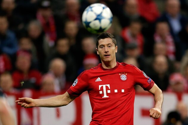 Robert Lewandowski of Bayern Munchen during the Champion League group F match between FC Bayern Munich and Arsenal FC on November 4, 2015 at the Allianz Arena in Munich, Germany(Photo by VI Images via Getty Images)