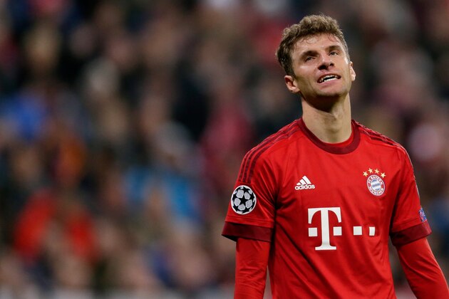 Thomas Muller of Bayern Munchen during the Champion League group F match between FC Bayern Munich and Arsenal FC on November 4, 2015 at the Allianz Arena in Munich, Germany(Photo by VI Images via Getty Images)