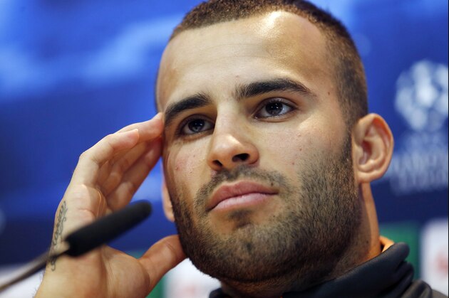 Real Madrid's Jese Rodriguez listens to a question during a press conference prior to the Champions League round of 16, second leg, soccer match between FC Schalke 04 and Real Madrid in Madrid, Spain, Monday March 17, 2014. (AP Photo/Andres Kudacki)