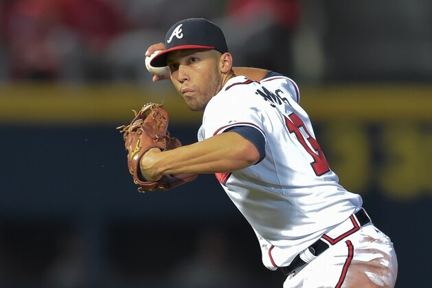 Atlanta Braves shortstop Andrelton Simmons (19) throws to first base for an out on Washington Nationals' Wilson Ramos during the sixth inning of a baseball game, Wednesday, Sept. 30, 2015, in Atlanta. (AP Photo/Jon Barash) Atlanta Braves shortstop Andrelton Simmons (19) throws to first base for an out on Washington Nationals' Wilson Ramos during the sixth inning of a baseball game, Wednesday, Sept. 30, 2015, in Atlanta. (AP Photo/Jon Barash)