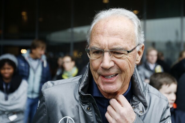 German soccer legend Franz Beckenbauer attends the Mercedes