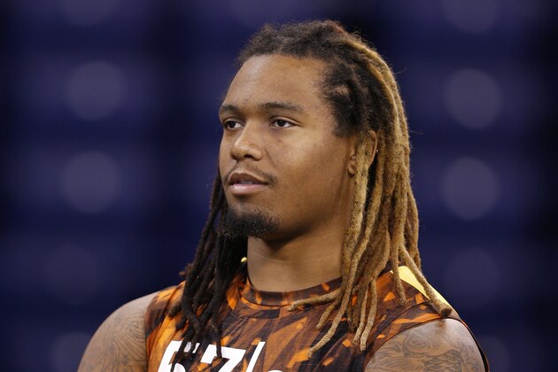 INDIANAPOLIS, IN - FEBRUARY 23: Brennan Williams of North Carolina looks on during the 2013 NFL Combine at Lucas Oil Stadium on February 23, 2013 in Indianapolis, Indiana. (Photo by Joe Robbins/Getty Images)