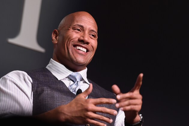 NEW YORK, NY - NOVEMBER 09:  Actor Dwayne 'The Rock' Johnson speaks onstage during 'The Next Intersection For Hollywood with William Morris Endeavor's Ari Emanuel, Patrick Whitesell and Dwayne 'The Rock' Johnson' at the Fast Company Innovation Festival on November 9, 2015 in New York City.  (Photo by Ilya S. Savenok/Getty Images for Fast Company)