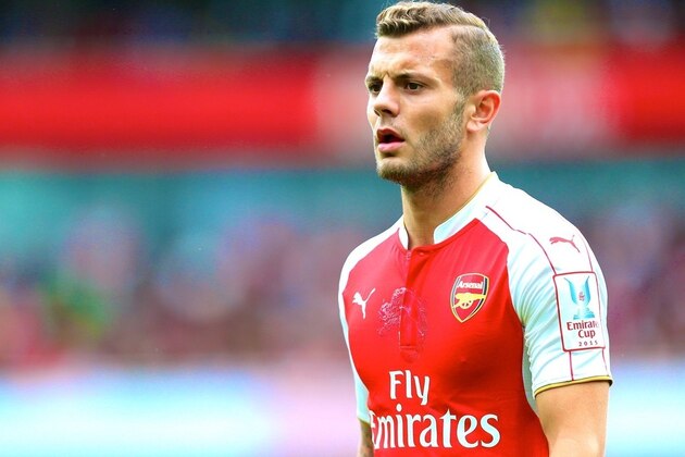 LONDON, ENGLAND - JULY 26: Jack Wilshere of Arsenal during the Emirates Cup match between Arsenal and VfL Wolfsburg at Emirates Stadium on July 26, 2015 in London, England.  (Photo by Catherine Ivill - AMA/Getty Images).