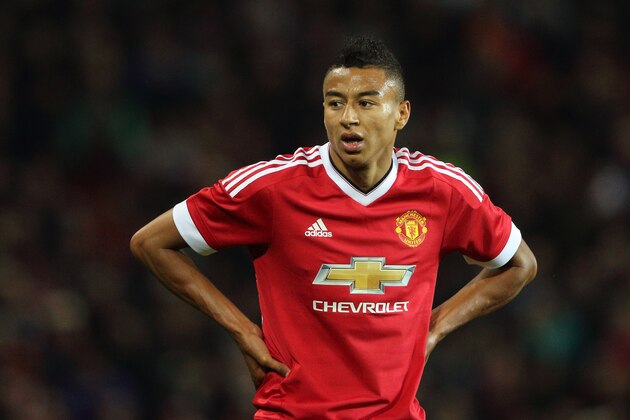 MANCHESTER, UNITED KINGDOM - OCTOBER 28:   Jesse Lingard of Manchester United during the Capital One Cup Fourth Round match between Manchester United v Middlesbrough at Old Trafford on October 28, 2015 in Manchester, United Kingdom.  (Photo by Matthew Ashton - AMA/Getty Images)