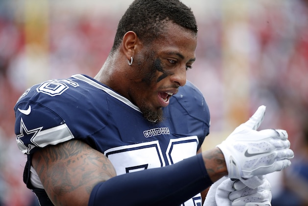 Dallas Cowboys defensive end Greg Hardy (76) during the second quarter of an NFL football game against the Tampa Bay Buccaneers Sunday, Nov. 15, 2015, in Tampa, Fla. (AP Photo/Brian Blanco)