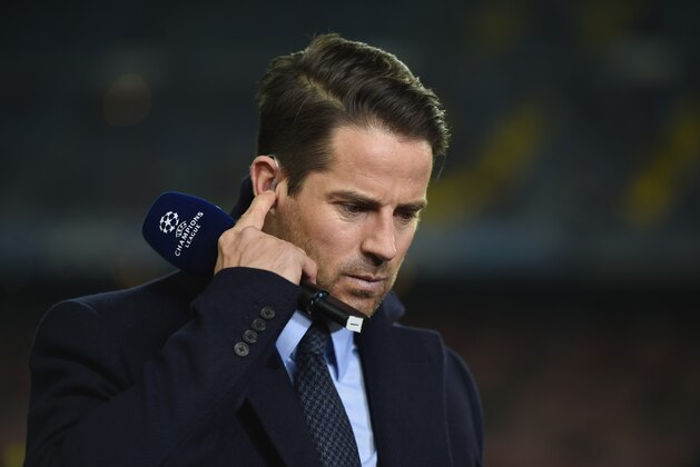 BARCELONA, SPAIN - MARCH 18:  Sky Sports commentator Jamie Redknapp looks on prior to the UEFA Champions League Round of 16 second leg match between Barcelona and Manchester City at Camp Nou on March 18, 2015 in Barcelona, Spain.  (Photo by Michael Regan/Getty Images)