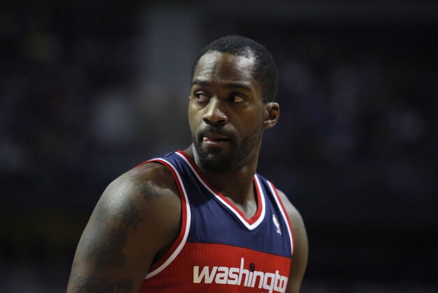Washington Wizards forward Martell Webster (9) takes to the court during the first half of an NBA basketball game against the Detroit Pistons Monday, Dec. 30, 2013, in Auburn Hills, Mich. (AP Photo/Duane Burleson)