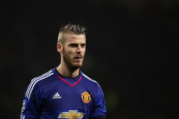 MANCHESTER, UNITED KINGDOM - NOVEMBER 03:  David De Gea of Manchester United during the UEFA Champions League match between Manchester United and PFC CSKA Moskva on November 3, 2015 in Manchester, United Kingdom.  (Photo by Matthew Ashton - AMA/Getty Images)