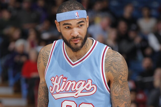 SACRAMENTO, CA - NOVEMBER 13: Willie Cauley-Stein #00 of the Sacramento Kings looks on during the game against the Brooklyn Nets on November 13, 2015 at Sleep Train Arena in Sacramento, California. NOTE TO USER: User expressly acknowledges and agrees that, by downloading and or using this photograph, User is consenting to the terms and conditions of the Getty Images Agreement. Mandatory Copyright Notice: Copyright 2015 NBAE (Photo by Rocky Widner/NBAE via Getty Images)