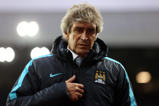 BIRMINGHAM, ENGLAND - NOVEMBER 08:  Mauuel Pellegrini manager of Manchester City during the Barclays Premier League match between Aston Villa and Manchester City at Villa Park on November 8, 2015 in Birmingham, England.  (Phoyo by James Baylis - AMA/Getty Images)