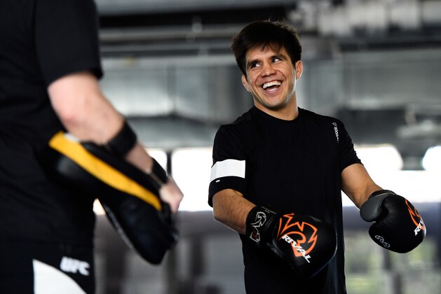 MONTERREY, MEXICO - NOVEMBER 18:  Henry Cejudo holds an open workout for fans and media at Nave Lewis-Parque Fundidora on November 18, 2015 in Monterrey, Mexico. (Photo by Jeff Bottari/Zuffa LLC/Zuffa LLC via Getty Images)