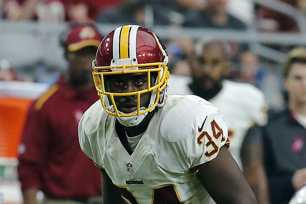 Washington Redskins defensive back Trenton Robinson (34) during the first quarter of an NFL football game against then Arizona Cardinals, Sunday, Oct. 12, 2014 in Glendale, Ariz. (AP Photo/Rick Scuteri)