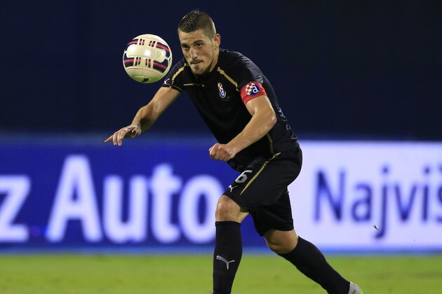 ZAGREB, CROATIA - JULY 28: Arijan Ademi of FC Dinamo Zagreb in action during the UEFA Champions League Third Qualifying Round 1st Leg match between FC Dinamo Zagreb and FC Molde at Maksimir stadium in Zagreb, Croatia on Tuesday, July 28, 2015. (Photo by Srdjan Stevanovic/Getty Images)
