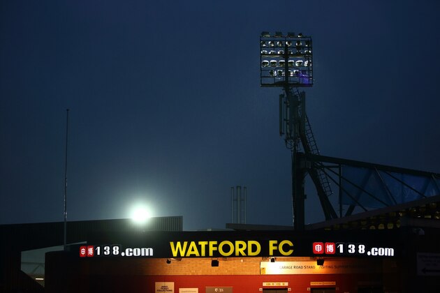 WATFORD, ENGLAND - DECEMBER 26:  A general view of the exterior of the ground ahead of the during the Sky Bet Championship match between Watford and Wolverhampton Wanderers at Vicarage Road on December 26, 2014 in Watford, England.  (Photo by Jordan Mansfield/Getty Images)