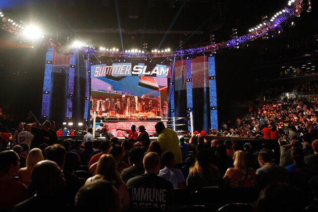 NEW YORK, NY - AUGUST 23:  General atmosphere at the WWE SummerSlam 2015 at Barclays Center of Brooklyn on August 23, 2015 in New York City.  (Photo by JP Yim/Getty Images)