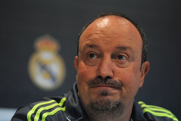 MADRID, SPAIN - NOVEMBER 20:  Real Madrid manager Rafa Benitez holds a press conference after the Real Madrid training session ahead of the La Liga match between Real Madrid and Barcelona at Valdebebas training ground on November 20, 2015 in Madrid, Spain.  (Photo by Denis Doyle/Getty Images)