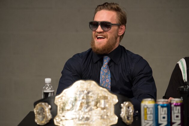 LAS VEGAS, NV - JULY 17:  Conor McGregor prepares to watch the elimination fights at the UFC TUF Gym on July 17, 2015 in Las Vegas, Nevada. (Photo by Brandon Magnus/Zuffa LLC/Zuffa LLC via Getty Images)
