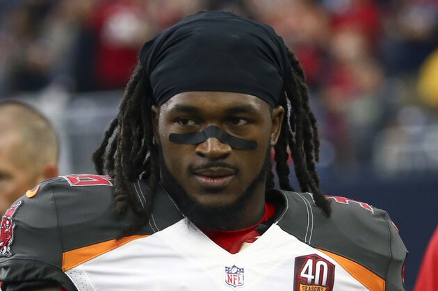 Sep 27, 2015; Houston, TX, USA; Tampa Bay Buccaneers defensive back D.J. Swearinger (36) against the Houston Texans at NRG Stadium. Mandatory Credit: Kevin Jairaj-USA TODAY Sports