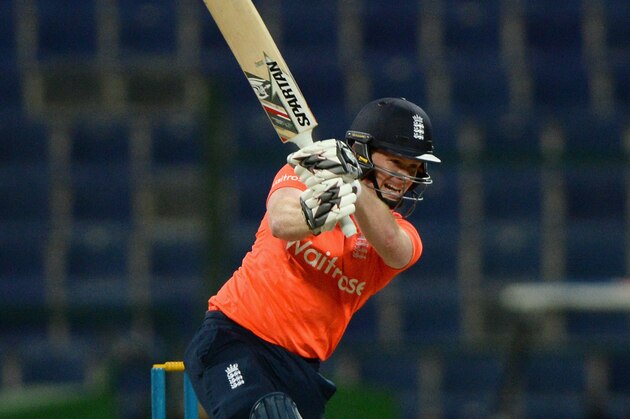ABU DHABI, UNITED ARAB EMIRATES - NOVEMBER 23:  England captain Eoin Morgan bats during the T20 Tour Match between UAE and England at Zayed Cricket Stadium on November 23, 2015 in Abu Dhabi, United Arab Emirates.  (Photo by Gareth Copley/Getty Images)