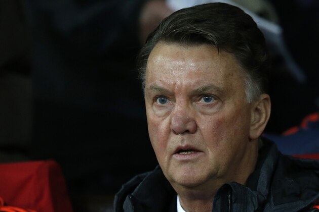 Manchester United's manager Louis van Gaal looks on ahead of the Champions League Group B soccer match between Manchester United and CSKA Moskva at Old Trafford Stadium, Manchester, England, Tuesday, Nov. 3, 2015. (AP Photo/Jon Super)