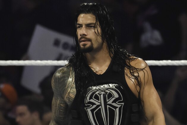 MIAMI, FL- SEPTEMBER 01: Roman Reigns looks on during the WWE Smackdown on September 1, 2015 at the American Airlines Arena in Miami, Florida.  (Photo by Ron ElkmanSports Imagery/Getty Images)