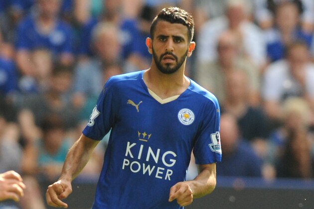 Leicester’s Riyad Mahrez during the English Premier League soccer match between Leicester City and Tottenham Hotspur at the King Power Stadium, Leicester, England, Saturday, Aug. 22, 2015. (AP Photo/Rui Vieira)