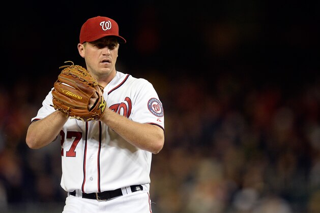 WASHINGTON, DC - MAY 08: Starting pitcher Jordan Zimmermann #27 of the Washington Nationals in action against the Detroit Tigers during a game at Nationals Park on May 8, 2013 in Washington, DC. (Photo by Patrick McDermott/Getty Images) WASHINGTON, DC - MAY 08: Starting pitcher Jordan Zimmermann #27 of the Washington Nationals in action against the Detroit Tigers during a game at Nationals Park on May 8, 2013 in Washington, DC. (Photo by Patrick McDermott/Getty Images)