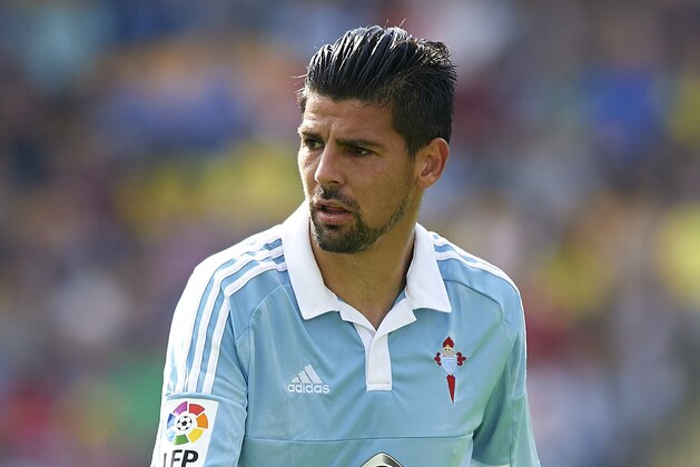 VILLARREAL, SPAIN - OCTOBER 18:  Nolito of Celta looks on during the La Liga match between Villarreal CF and RC Celta de Vigo at El Madrigal Stadium on October 18, 2015 in Villarreal, Spain.  (Photo by Manuel Queimadelos Alonso/Getty Images)