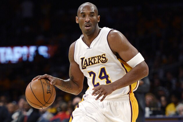 LOS ANGELES, CA - NOVEMBER 22: Kobe Bryant #24 of the Los Angeles Lakers dribbles against the Portland Trail Blazers during the second half of the basketball game at Staples Center November 22, 2015 in Los Angeles, California. NOTE TO USER: User expressly acknowledges and agrees that, by downloading and or using the photograph, User is consenting to the terms and conditions of the Getty Images License Agreement. (Photo by Kevork Djansezian/Getty Images)