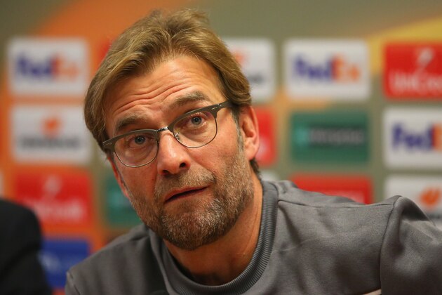 LIVERPOOL, ENGLAND - NOVEMBER 25:  Jurgen Klopp the manager of Liverpool FC faces the media during a press conference at Melwood Training Complex on November 25, 2015 in Liverpool, United Kingdom.  (Photo by Alex Livesey/Getty Images)