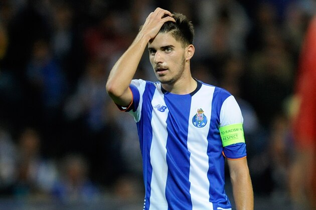 Porto’s 18-year-old team captain Ruben Neves reacts during the Champions League group G soccer match between FC Porto and Maccabi Tel-Aviv FC at the Dragao stadium in Porto, Portugal, Tuesday, Oct. 20, 2015. (AP Photo/Paulo Duarte)
