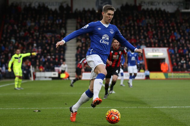 BOURNEMOUTH, ENGLAND - NOVEMBER 28: John Stones of Everton in action during the Barclays Premier League match between A.F.C. Bournemouth and Everton at Vitality Stadium on November 28, 2015 in Bournemouth, England. (Photo by Steve Bardens/Getty Images)