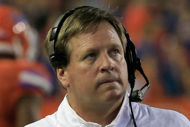 GAINESVILLE, FL - SEPTEMBER 12:  Head coach Jim McElwain of the Florida Gators watches the action during the game against the East Carolina Pirates at Ben Hill Griffin Stadium on September 12, 2015 in Gainesville, Florida.  (Photo by Sam Greenwood/Getty Images)