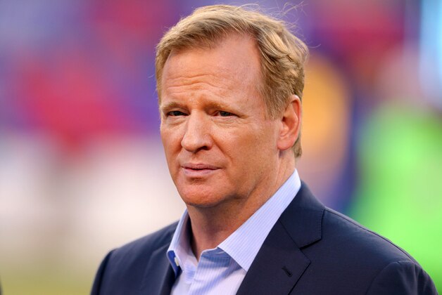 Sep 24, 2015; East Rutherford, NJ, USA; NFL commissioner Roger Goodell on the field before a game between the New York Giants and the Washington Redskins at MetLife Stadium. Mandatory Credit: Brad Penner-USA TODAY Sports Sep 24, 2015; East Rutherford, NJ, USA; NFL commissioner Roger Goodell on the field before a game between the New York Giants and the Washington Redskins at MetLife Stadium. Mandatory Credit: Brad Penner-USA TODAY Sports