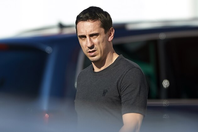 VALENCIA, SPAIN - DECEMBER 03:  New coach of Valencia CF Gary Neville arrives at Paterna Training Centre on December 3, 2015 in Valencia, Spain.  (Photo by Manuel Queimadelos Alonso/Getty Images)
