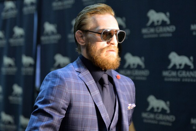 LAS VEGAS, NV - JULY 11:  Conor McGregor arrives backstage during the UFC 189 event inside MGM Grand Garden Arena on July 11, 2015 in Las Vegas, Nevada.  (Photo by Mike Roach/Zuffa LLC/Zuffa LLC via Getty Images)