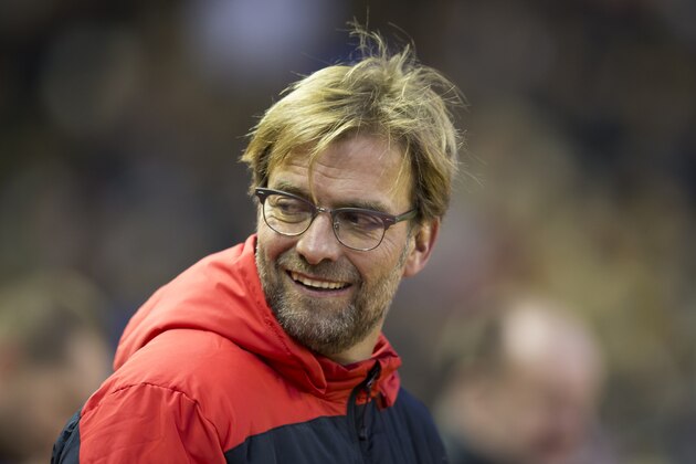 Liverpool's manager Juergen Klopp takes to the touchline before his team's English Premier League soccer match between Liverpool and Swansea at Anfield Stadium, Liverpool, England, Sunday, Nov. 29, 2015. (AP Photo/Jon Super)