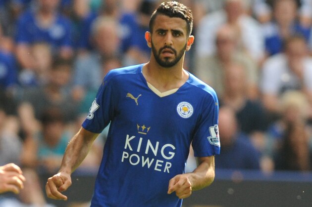 Leicester’s Riyad Mahrez during the English Premier League soccer match between Leicester City and Tottenham Hotspur at the King Power Stadium, Leicester, England, Saturday, Aug. 22, 2015. (AP Photo/Rui Vieira)
